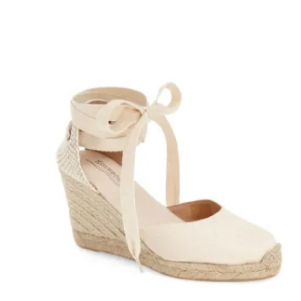 NIB sz 8.5 Soludos wedge heel espadille sandals